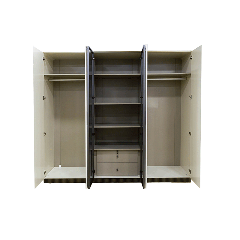 68224 6D WARROBE 1083 INSIDE LED HANGER, 2 DRAWER CABINET 