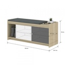 42468 BROOKS SHOE CABINET NO/WT 12X39.7X50CM