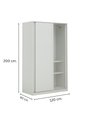45428 VANO-SL WARDROBE120CM WT   