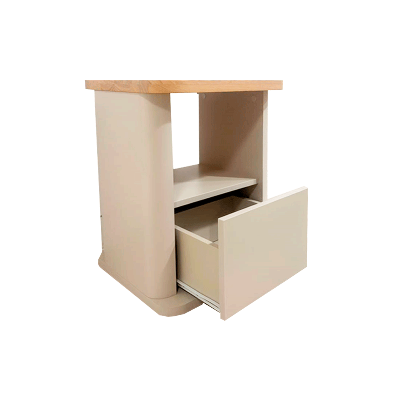 66570 MELBOURNE SIDE TABLE 40CM SS/OM PB, RUBBER WOOD 