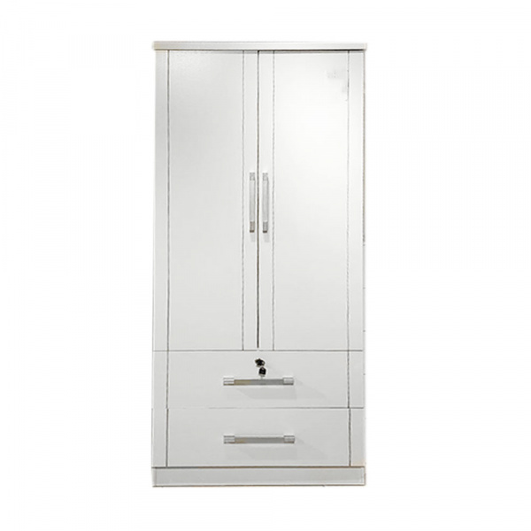 63606 WARDROBE 2 DOOR 2 DRAWER WHITE VTF PT08H (PU)  