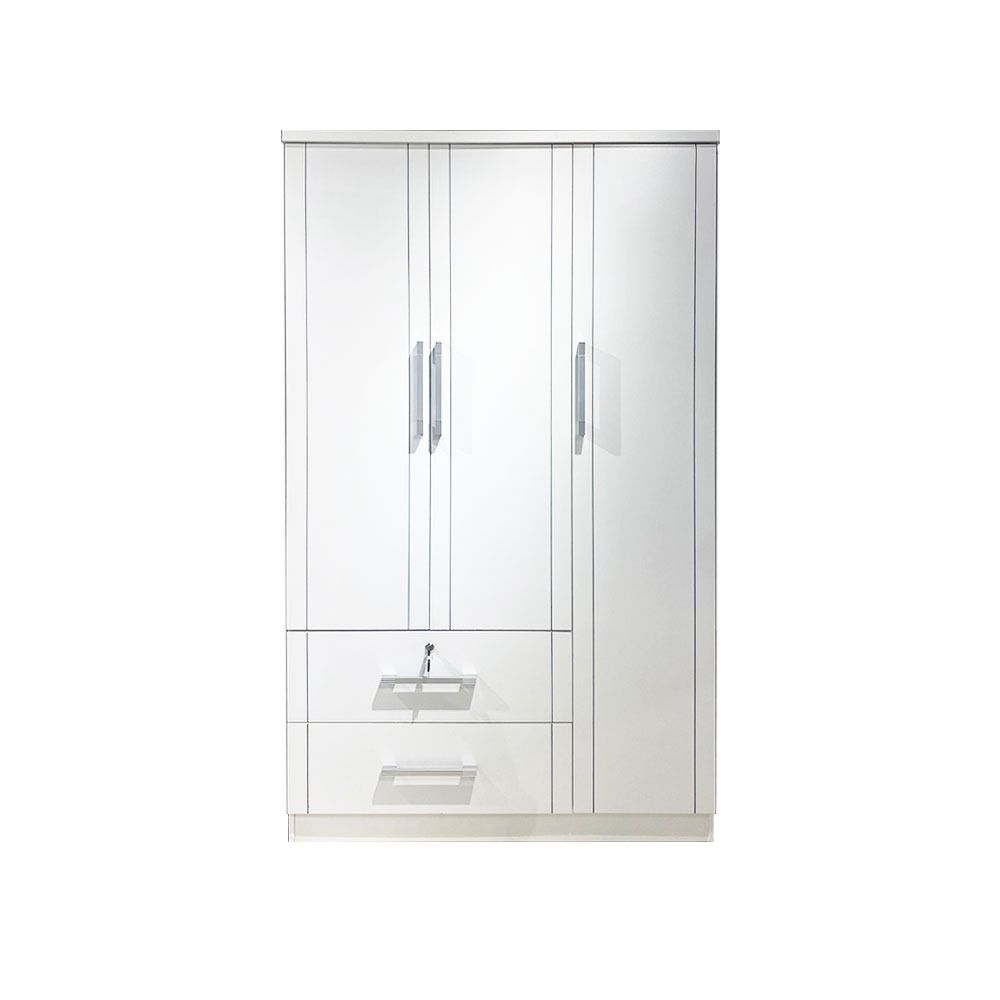39193 WARDROBE 3 DOOR 2 DRAWER WHITE VTF PT41H (PU) 
