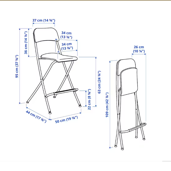 19141 FOLDABLE BAR STOOL WITH BRACKET 50406465