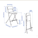 19141 FOLDABLE BAR STOOL WITH BRACKET 50406465