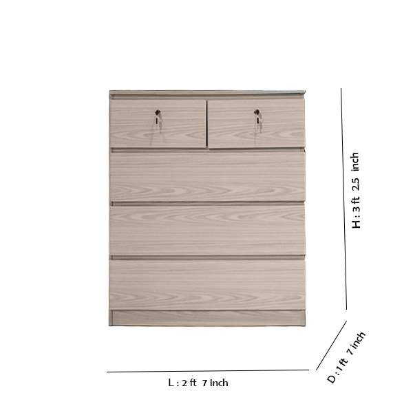 31274 CHEST OF DRAWER CD-B100-WW 800X480X970MM