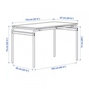 17422 TABLE 110X67CM GREY GRASALA 50515426+905154347