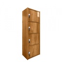 17375 COLOUR BOX 4 DOOR CHEST NUT WITH LOCK VTF 4D GF/S (LO) H1207XL406XD292MM CHEST NUT