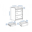 17413 CHEST OF 3 DRAWERS 70X84CM HAUGA WHITE 00107274