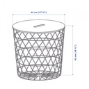 17411 STORAGE TABLE 44CM BLACK KVISTBRO 90480401