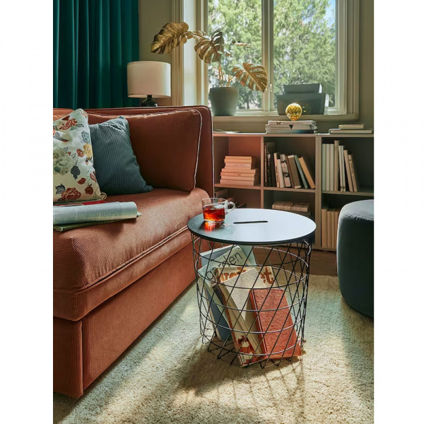 17411 STORAGE TABLE 44CM BLACK KVISTBRO 90480401