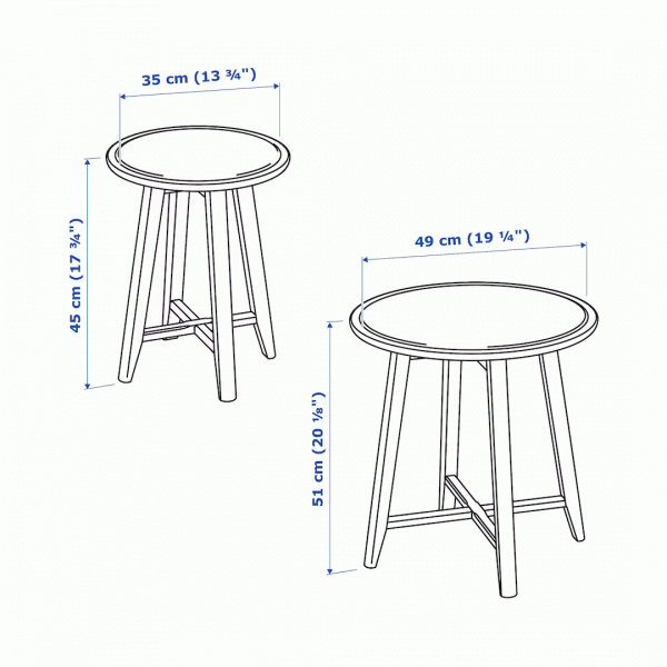 19182 TABLE STOOL 2PCS 20299829