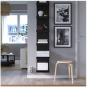 17419 WALL SHELF UNIT 30X190CM LACK BLACK 80430591