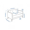 17427 2 SEAT SOFA LINANAS VISSEL DARK GREY