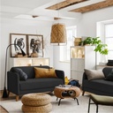17427 2 SEAT SOFA LINANAS VISSEL DARK GREY