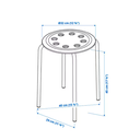 19148 BLACK STOOL 45CM 10135659