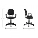42515 STEVE OFFICE CHAIR BK, 61X58X83.5CM