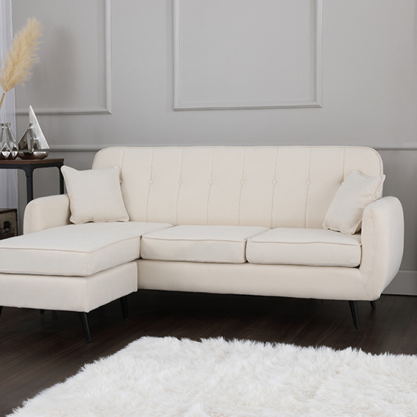 51564 DAPHNE FABRIC L-SHAPE SOFA CR