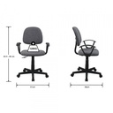 42516 STEVE OFFICE CHAIR GY, 61X58X83.5CM