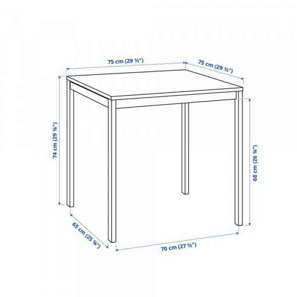 19186 TABLE TOP 75X75CM 50280098 + 50280102