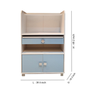 34507 MICROWAVE OVEN CABINET VTF KM02 WHITE/BLUE