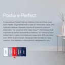 34690 POSTURE PERFECT POCKET SPRING ORTHOPEDIC MATTRESS 75X60X8"