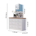30609 DRESSER WITH MIRROR GV KD06DS 1/2 WHITE / BEIGE OAK