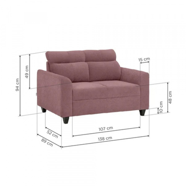 19469 SOFA ZIVO PLUS 2 SEATER ONION PINK
