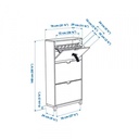 17402 SHOE CABINET WITH 3 COMPARTMENTS 79X29X148CM STALL 50530262