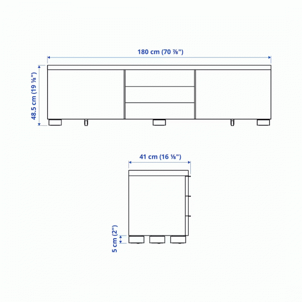19179 TV BENCH 180X41X49CM 30269129