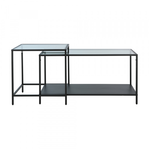 42535 VICTOR NESTING TABLE 2PCS 90CM BK, 90X45X45