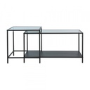 42535 VICTOR NESTING TABLE 2PCS 90CM BK, 90X45X45
