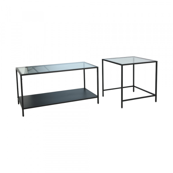 42535 VICTOR NESTING TABLE 2PCS 90CM BK, 90X45X45