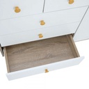 42499 ORCHID CHEST 1DR+5DRAWERS NT/WT 100X38X77CM