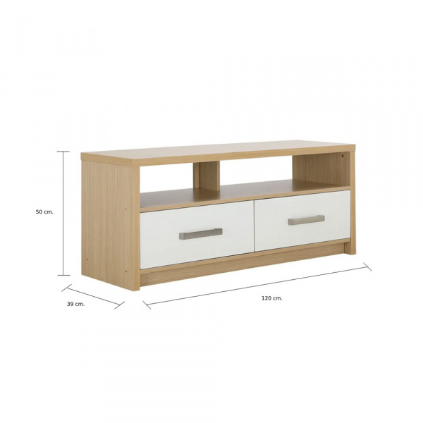 42489 MINIO TV STAND WITH 2 DRAWERS WTO 120X39X50CM