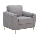 42521 GARNET FABRIC SOFA 1/S GY, 98X88X89CM