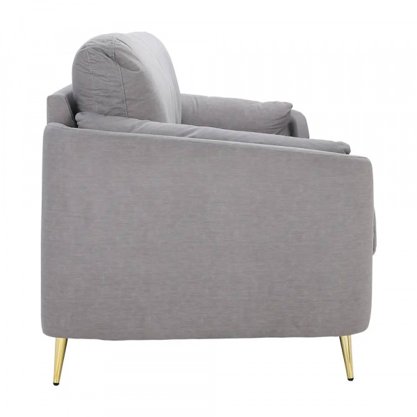 42520 GARNET FABRIC SOFA 3/S GY, 201X88X89CM