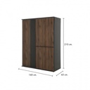 42323 HARVEST SLIDING DOOR 160 CM DBY/HWN 160X65X210CM