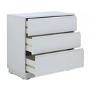 42300 HAZE CHEST 3 DRAWERS 80CM LGY 80X39.7X75CM