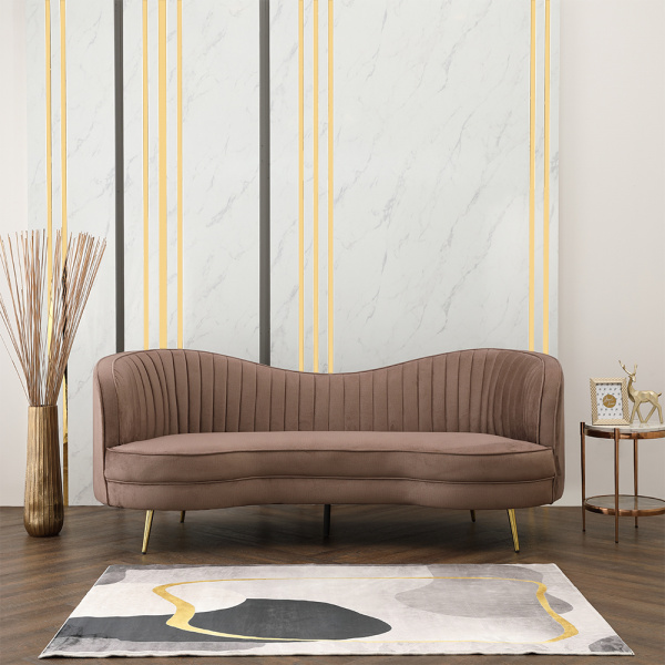 42539 JOHANNES FABRIC SOFA 3/S BN, 214X19X84CM