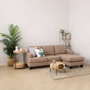 42540 LAMCY FABRIC L-SHAPE SOFA LBN, 218X141X85C