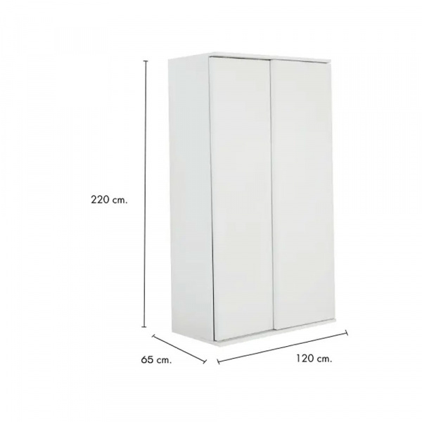 42470 MAXI WARDROBE WOOD SLIDE 120CM WT #01 120X65X220CM