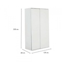 42470 MAXI WARDROBE WOOD SLIDE 120CM WT #01 120X65X220CM