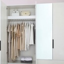42469 MAXI WARDROBE 4 DOORS WOOD+MIRROR WT #01 180X57X220CM