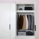 42469 MAXI WARDROBE 4 DOORS WOOD+MIRROR WT #01 180X57X220CM