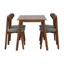 42523 MICHELL/L WOOD DINING SET (1T+4C) TK/GY, 110X126X73.5CM