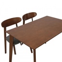 42523 MICHELL/L WOOD DINING SET (1T+4C) TK/GY, 110X126X73.5CM