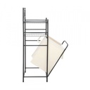 42511 MOREA/N 2-TIER BATH SHELF + HAMPER BK, 37.5X35.5X103.5CM