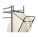 42511 MOREA/N 2-TIER BATH SHELF + HAMPER BK, 37.5X35.5X103.5CM