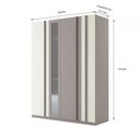 42463 MUNICH 4 DOOR WARDROBE OT/SS 160X61.3X210CM
