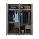 42463 MUNICH 4 DOOR WARDROBE OT/SS 160X61.3X210CM